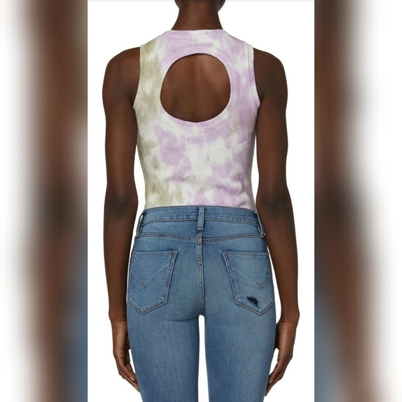 Hudson Jeans Tie Dye Back Cutout Bodysuit - Picture 2 of 5